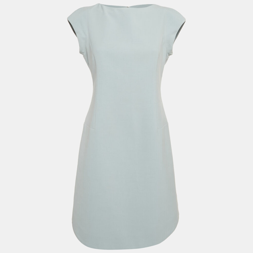 luxury-women-emporio-armani-used-clothes-p1118117-003.jpg Emporio Armani Grey Crepe Sleeveless Mini Dress M