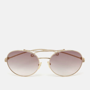 etro grey/gold gradient et118s round sunglasses
