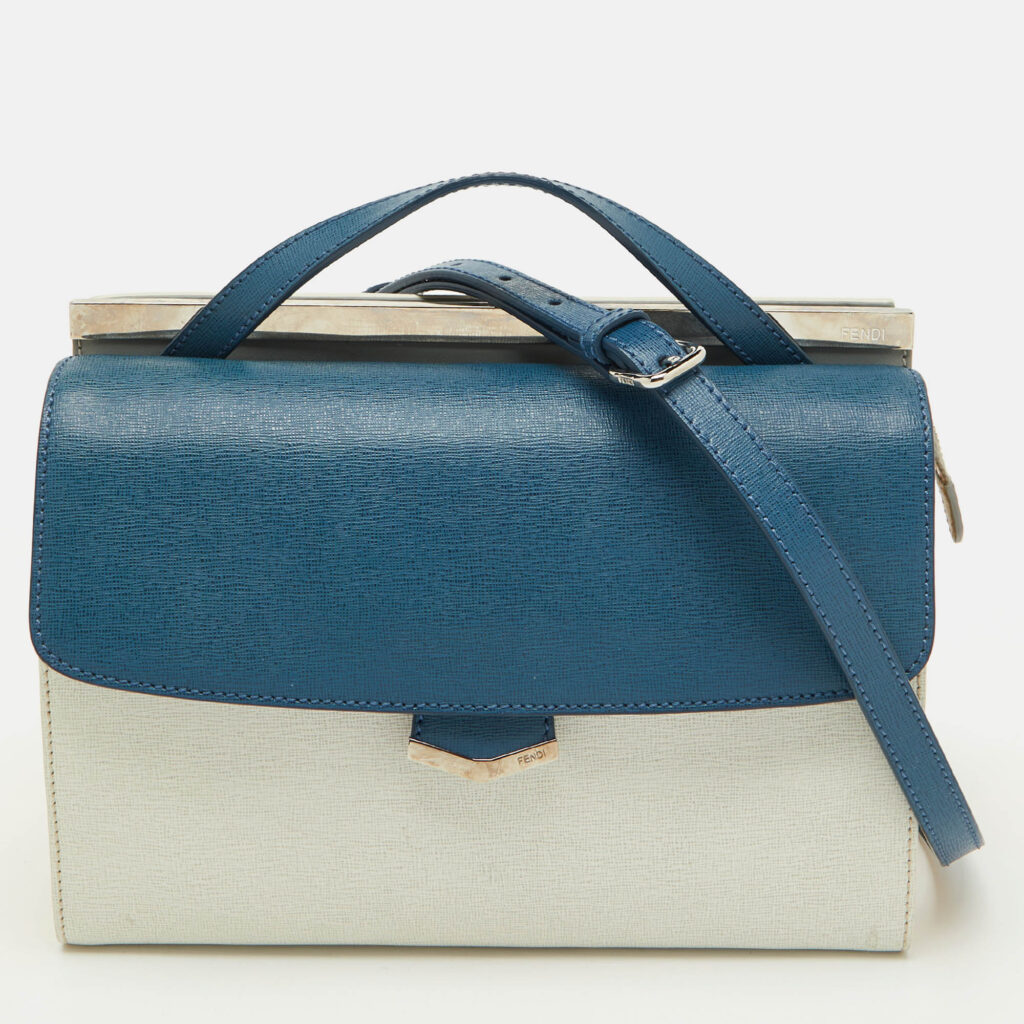 luxury-women-fendi-used-handbags-p1094022-015.jpg Fendi Multicolor Leather Small Demi Jour Top Handle Bag