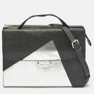 luxury-women-fendi-used-handbags-p1181955-021.jpg fendi black/silver leather small demi jour top handle bag