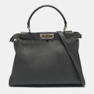 luxury-women-fendi-used-handbags-p1187945-002.jpg fendi grey leather medium peekaboo top handle bag
