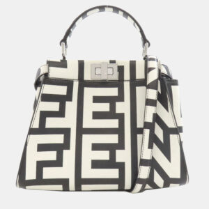luxury-women-fendi-used-handbags-p1210127-002.jpg fendi peekaboo black/white calfskin handbag