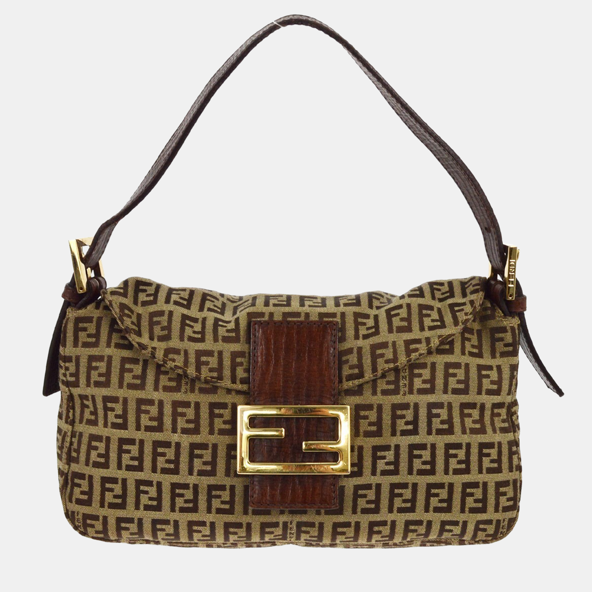fendi brown zucchino handbag