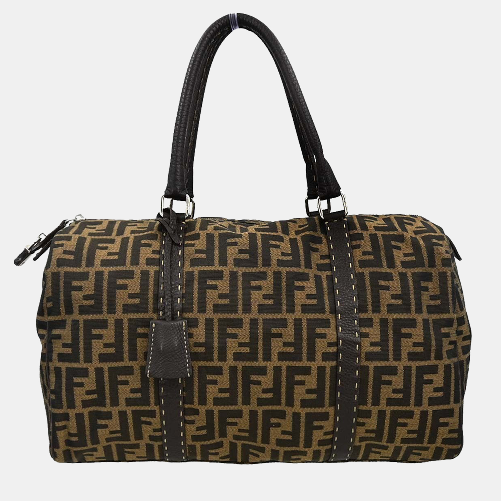 fendi brown zucca duffle bag