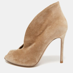 gianvito rossi beige suede vamp booties size 36
