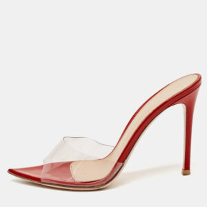 gianvito rossi transparent pvc elle slide sandals size 37.5