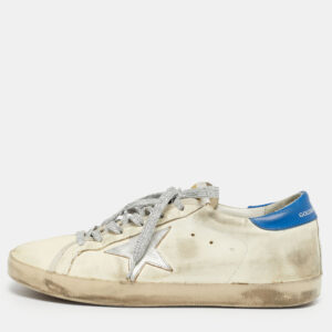 luxury-women-golden-goose-used-shoes-p1210304-001.jpg golden goose white/blue leather super star lace up sneakers size 41