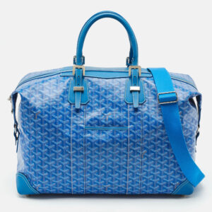 luxury-women-goyard-used-handbags-p1193366-015.jpg goyard blue goyardine coated canvas and leather boeing 45 duffle bag