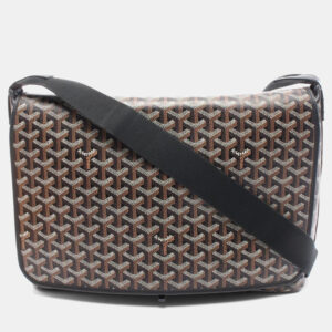luxury-women-goyard-used-handbags-p1210124-002.jpg goyard capesian black multicolor coated canvas leather mm shoulder bag