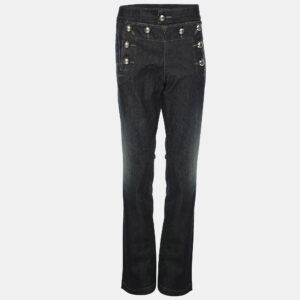gucci faded navy blue denim sailor flare jeans m