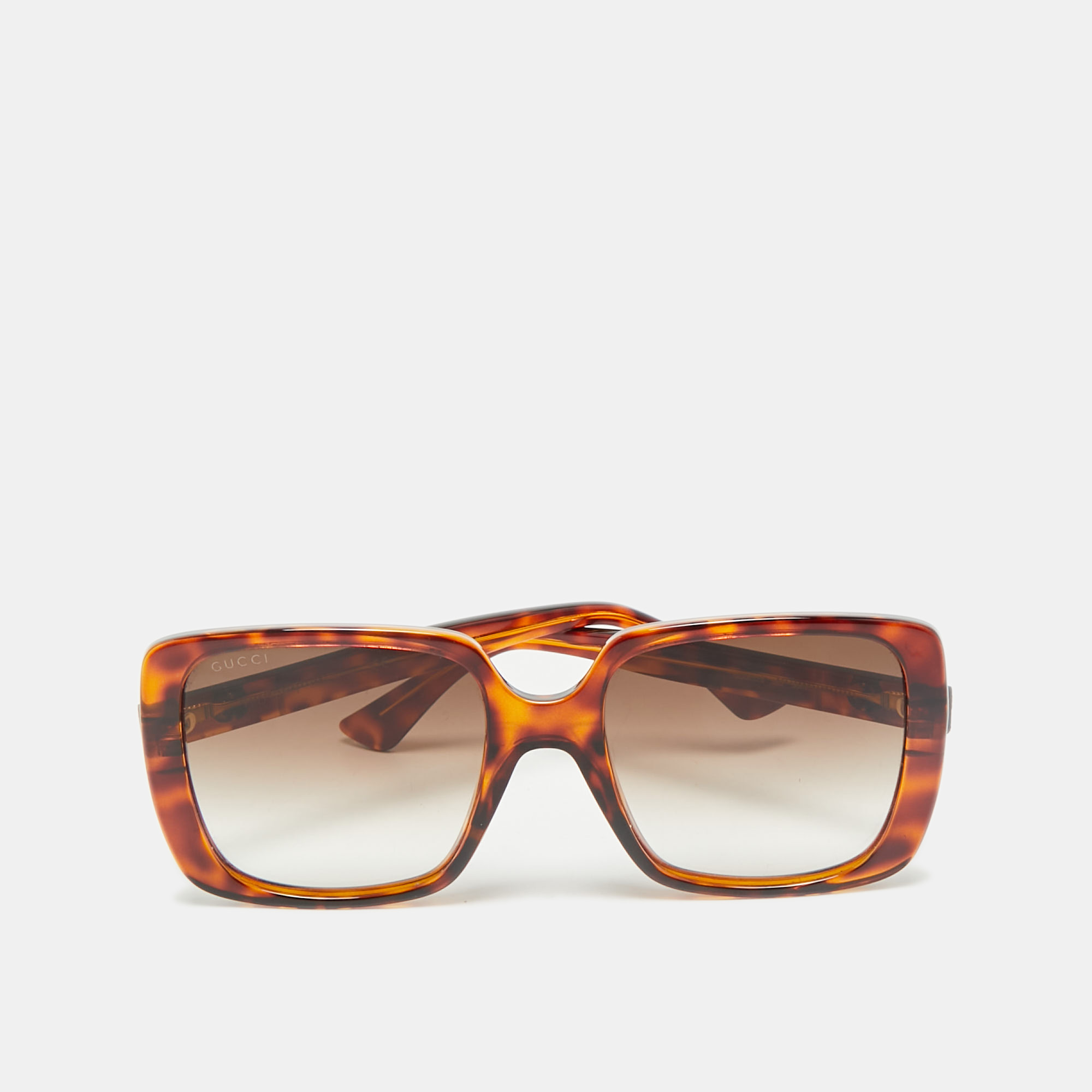 gucci tortoise brown gradient gg0632s square sunglasses
