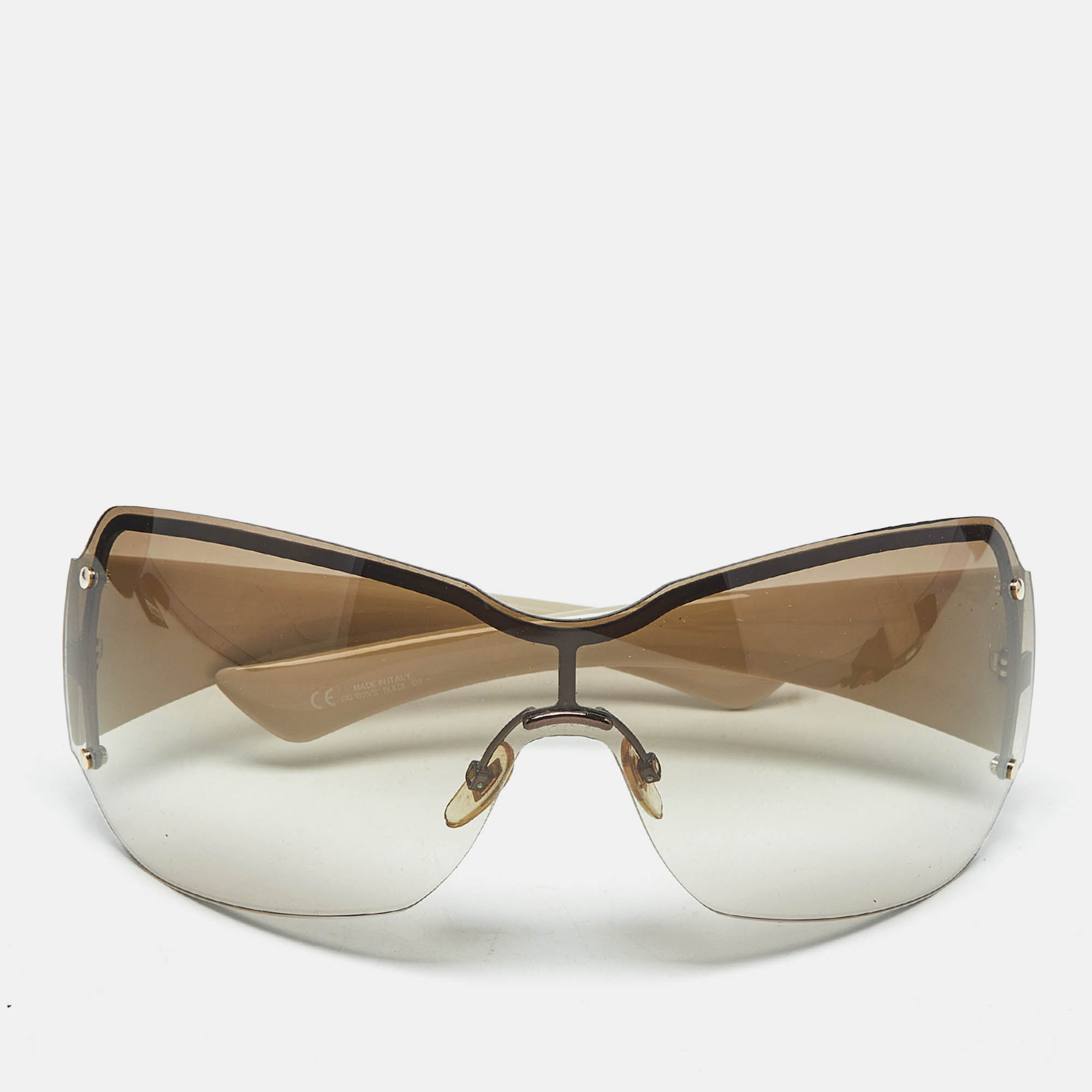 gucci brown gradient gg1825/s monogram shield sunglasses