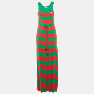 luxury-women-gucci-used-clothes-p1173376-004.jpg gucci green/red striped rib knit belted maxi dress s