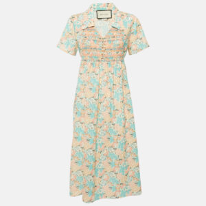 luxury-women-gucci-used-clothes-p1178093-005.jpg gucci x liberty blue floral print wool shirring detail midi dress m