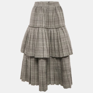 luxury-women-gucci-used-clothes-p1181671-002.jpg gucci monochrome prince of wales wool tiered midi skirt m