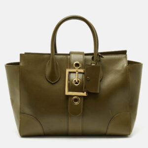 luxury-women-gucci-used-handbags-p1180739-014.jpg gucci olive green leather lady buckle tote