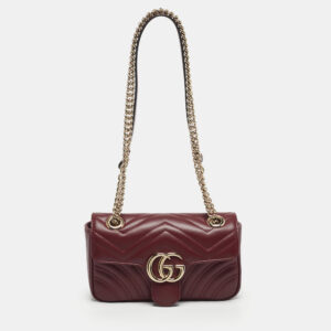 luxury-women-gucci-used-handbags-p1210320-012.jpg gucci dark red matelassé leather mini gg marmont shoulder bag