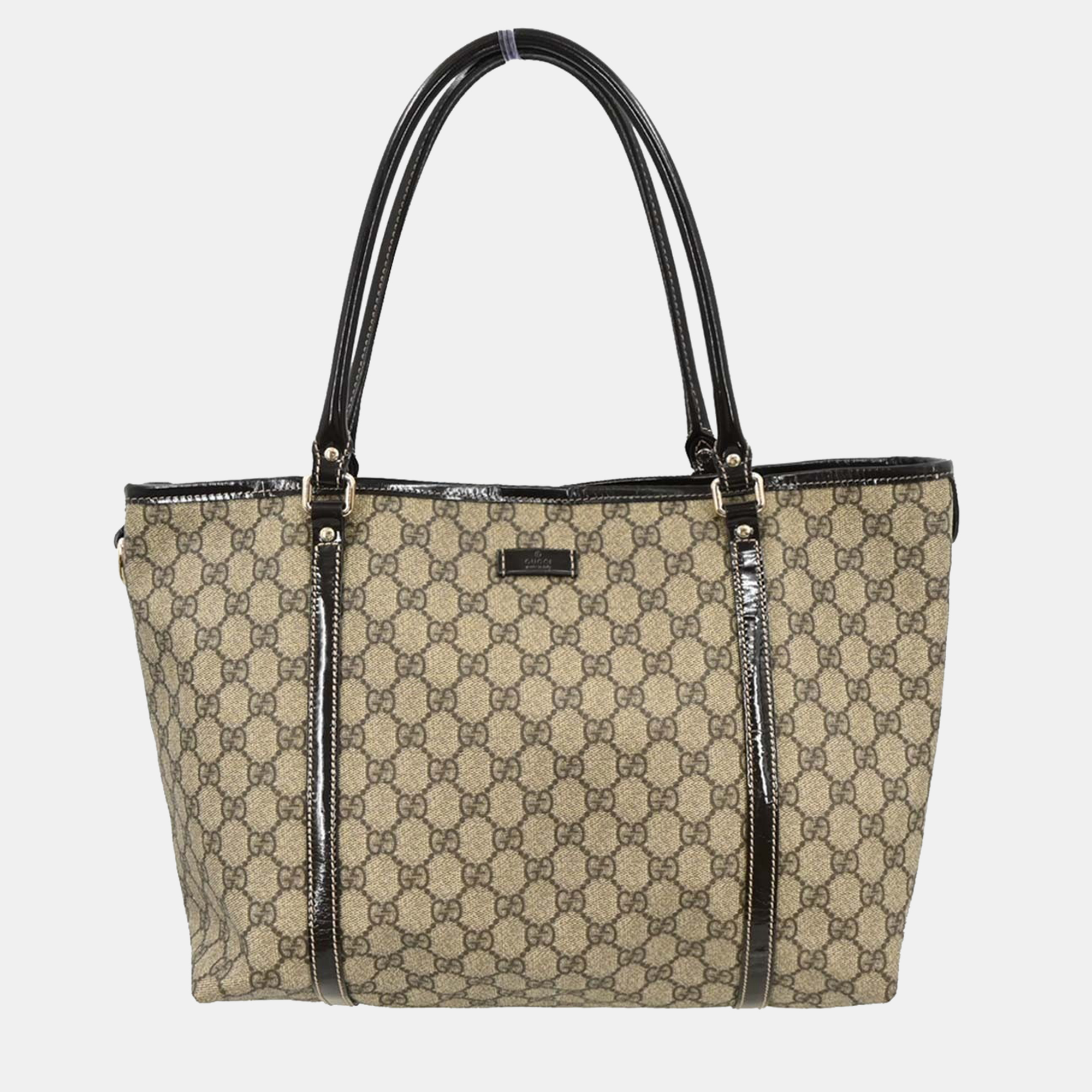 gucci beige gg supreme tote bag