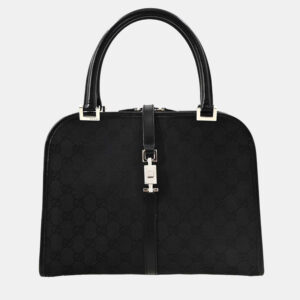 gucci black gg jackie handbag