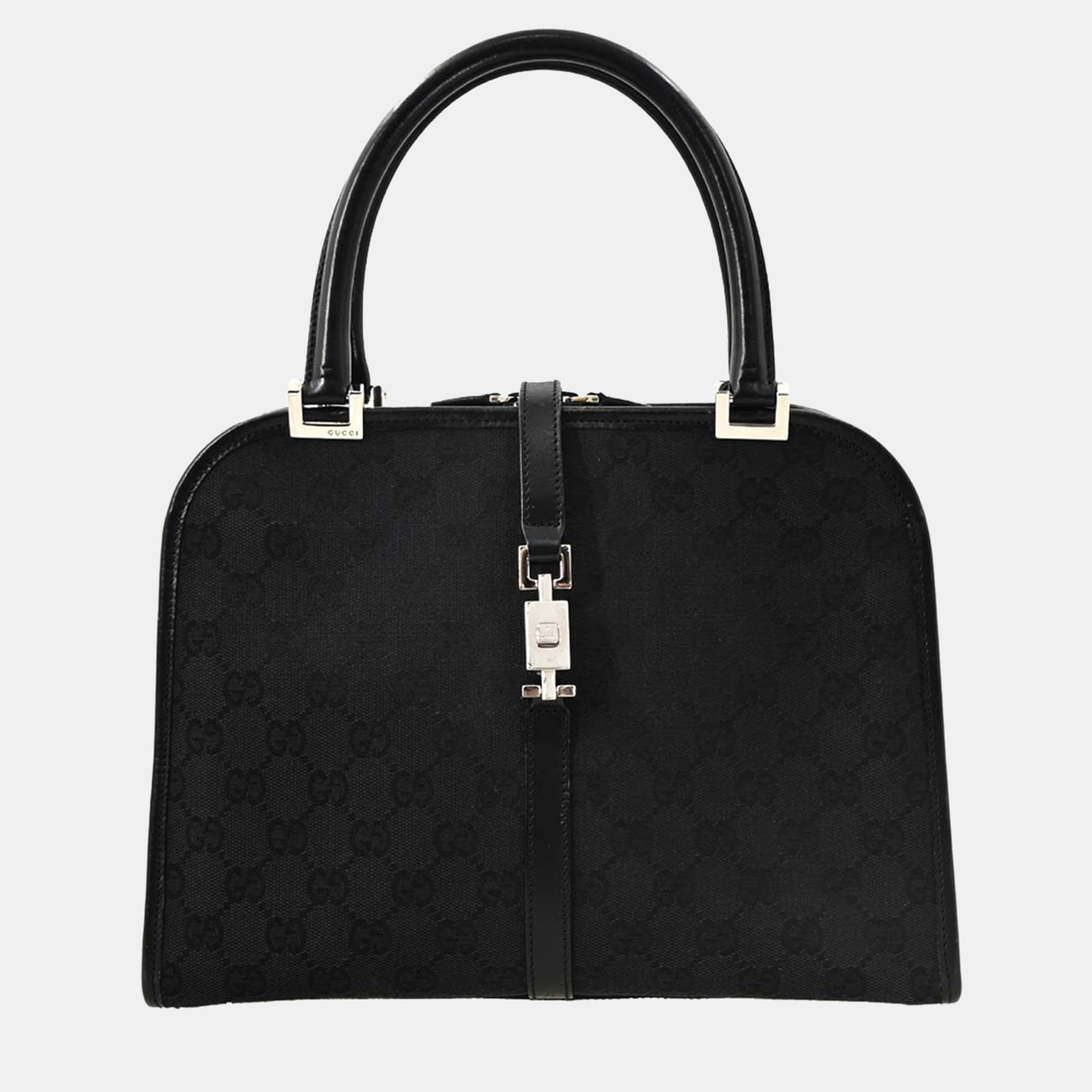 gucci black gg jackie handbag