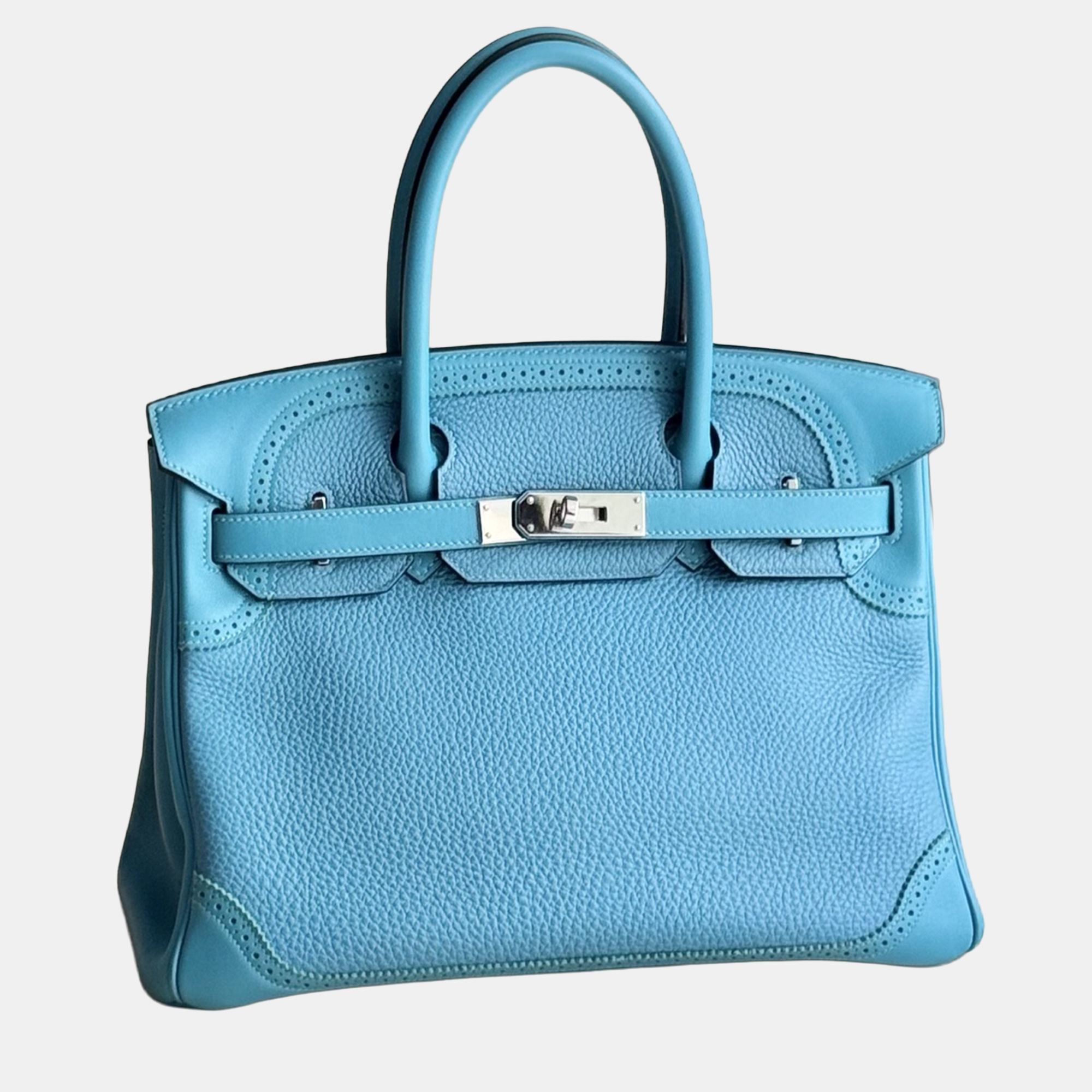 hermes birkin 30 turquoise togo leather tote bag