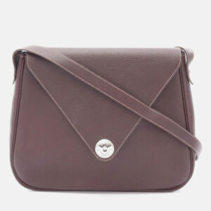 hermes christine havane buffalo skipper leather shoulder bag