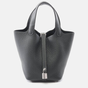 luxury-women-hermes-used-handbags-p1210524-007.jpeg hermes picotin lock green vert fonce clemence leather handbag pm