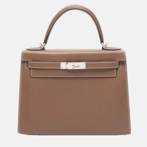 luxury-women-hermes-used-handbags-p1210536-008.jpeg hermes kelly 28 etoupe grey tadelakt leather handbag