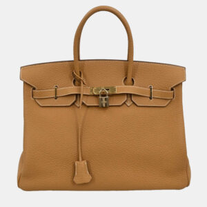 hermes natural sable fjord birkin 35 handbag