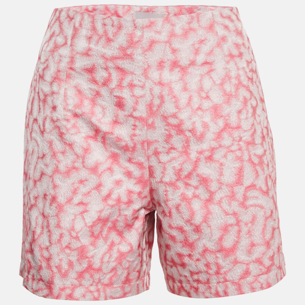 INGIE Paris Pink Lurex Jacquard Shorts S