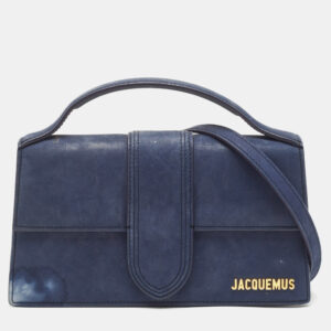 jacquemus navy blue le grand bambino top handle bag