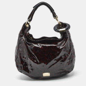 luxury-women-jimmy-choo-used-handbags-p1176347-010.jpg jimmy choo red/black leopard print patent leather large sky bangle hobo