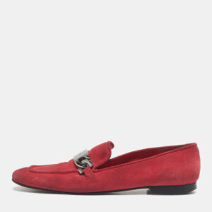 luxury-women-jimmy-choo-used-shoes-p1210058-001.jpg jimmy choo red suede logo slip on loafers size 38