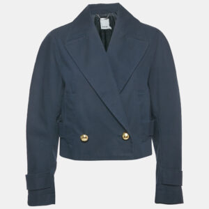 luxury-women-jonathan-simkhai-used-clothes-p1181999-002.jpg jonathan simkhai navy blue cotton double breasted olina cropped jacket s