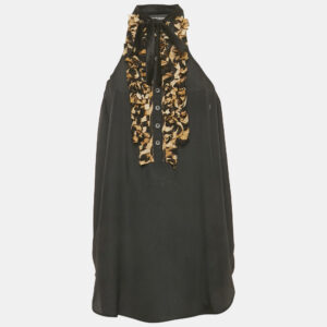 luxury-women-just-cavalli-used-clothes-p1186227-002.jpg just cavalli black chiffon frilled sleeveless top m