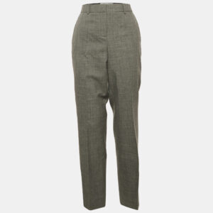 loewe grey wool tailored trousers l