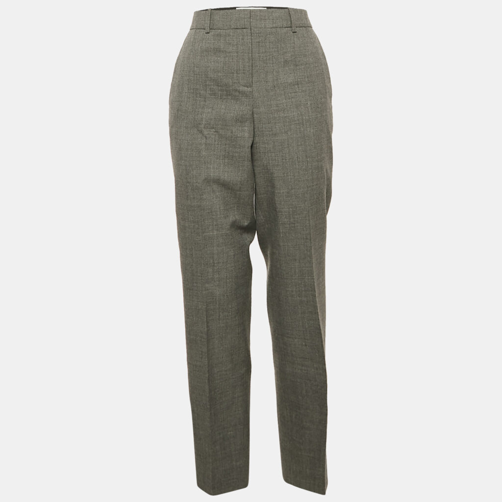 luxury-women-loewe-used-clothes-p1162371-002.jpg Loewe Grey Wool Tailored Trousers L