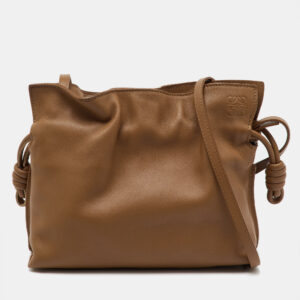 loewe brown leather mini flamenco shoulder bag
