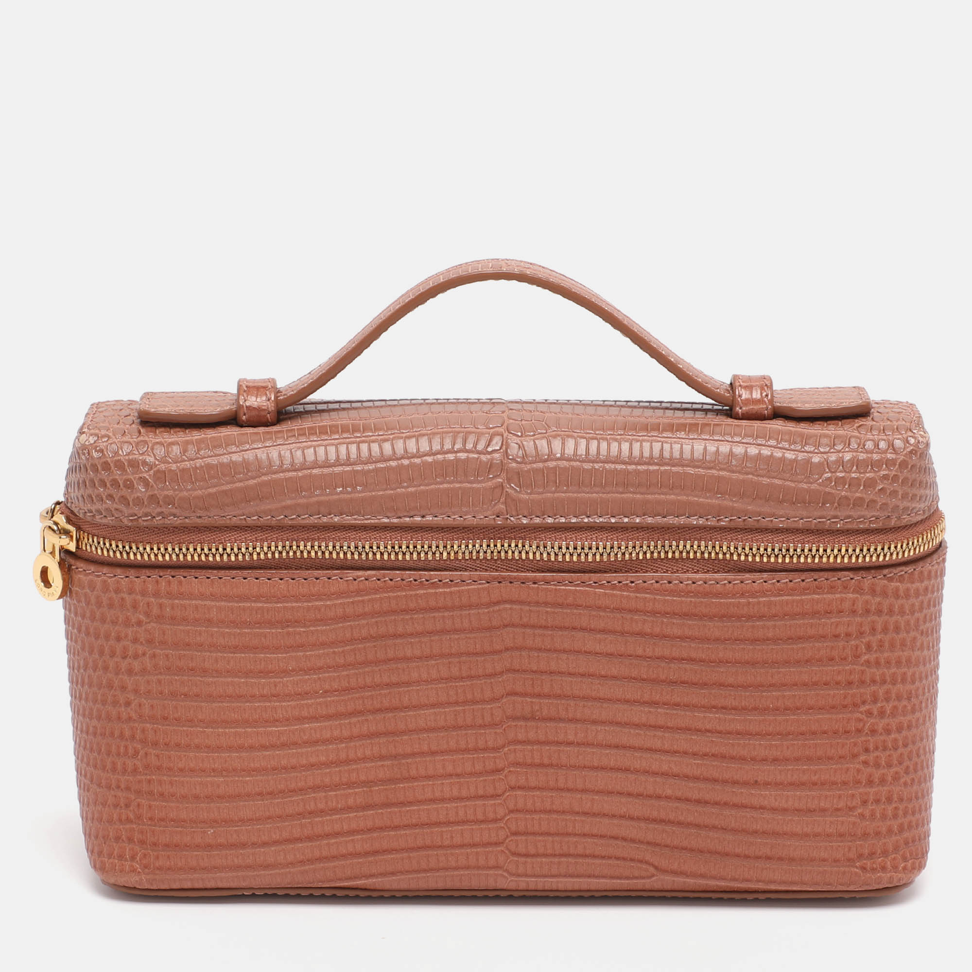 loro piana brown lizard extra pocket l19 pouch