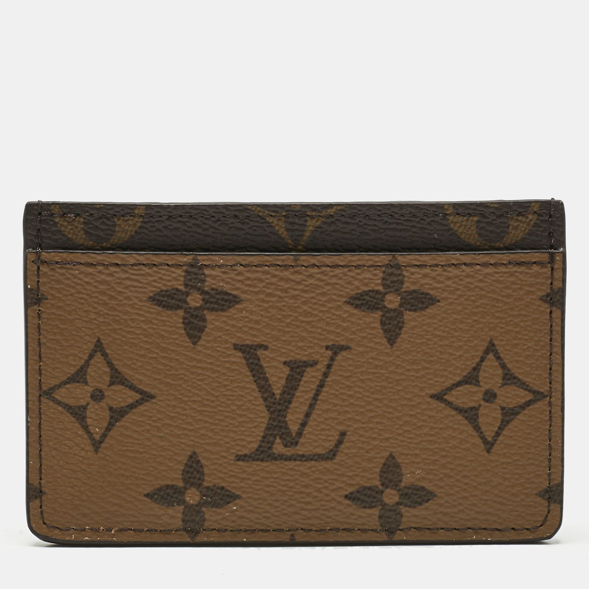 louis vuitton monogram reverse canvas card holder