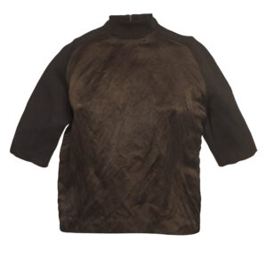 louis vuitton brown silk and wool blend raglan sleeves t-shirt s