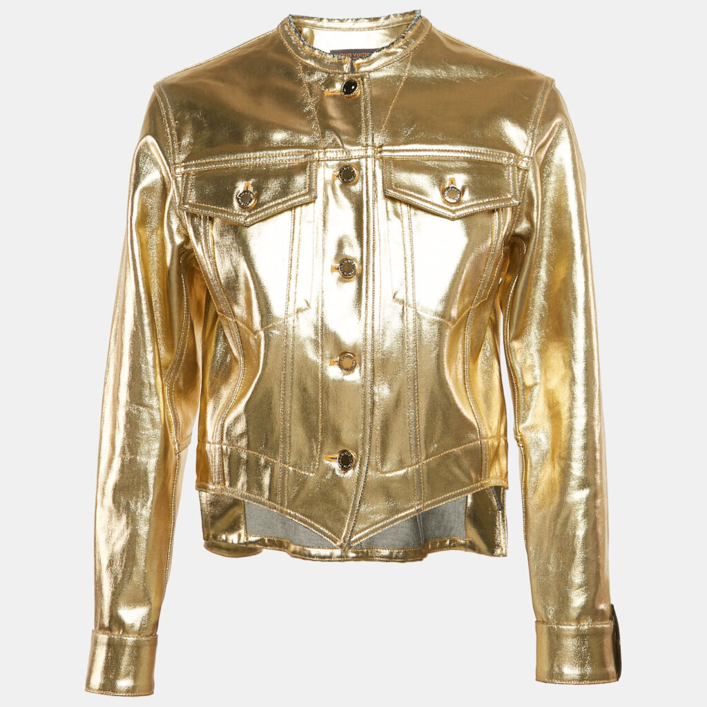 luxury-women-louis-vuitton-used-clothes-p1108984-001-3.jpg Louis Vuitton Golden Denim Tailcoat Jacket S
