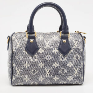 louis vuitton blue monoglam speedy bandouliere 20 bag
