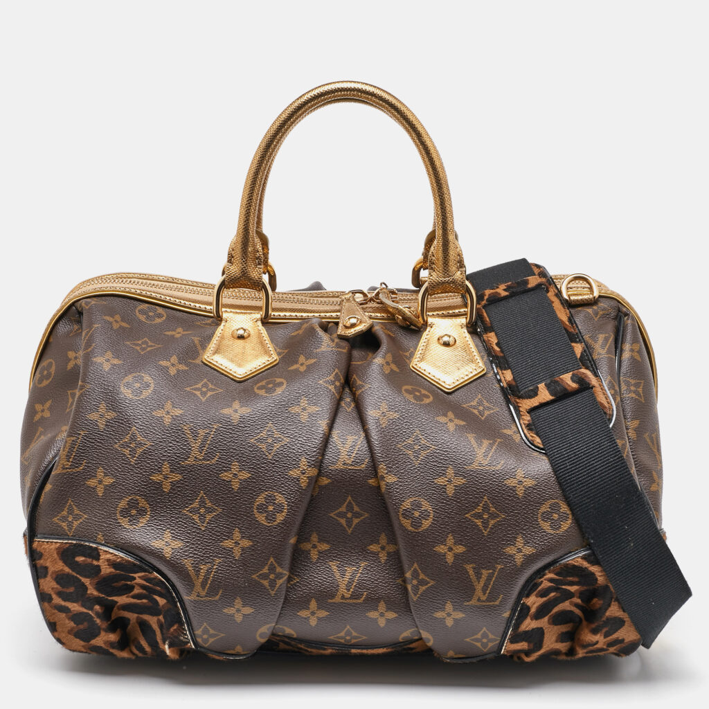 luxury-women-louis-vuitton-used-handbags-p1128295-009.jpg Louis Vuitton Monogram Canvas and Leopard Calf Hair Limited Edition Stephen Sprouse Bag