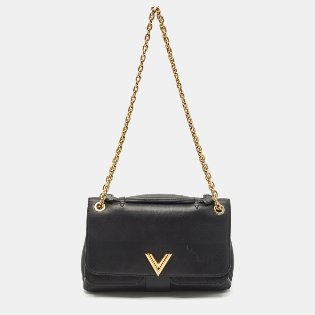 luxury-women-louis-vuitton-used-handbags-p1144906-001.jpg Louis Vuitton Black Monogram Leather Very Chain Bag