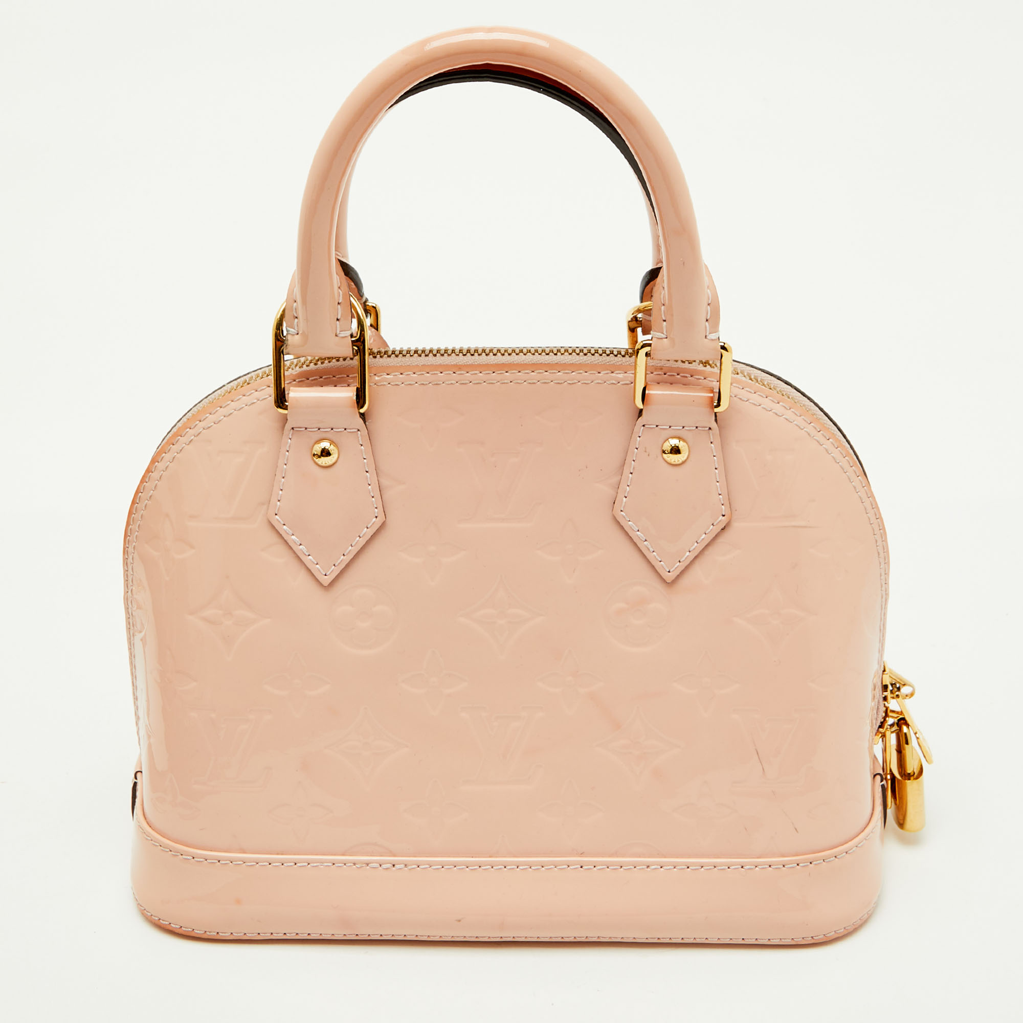louis vuitton rose angelique monogram vernis alma bb bag