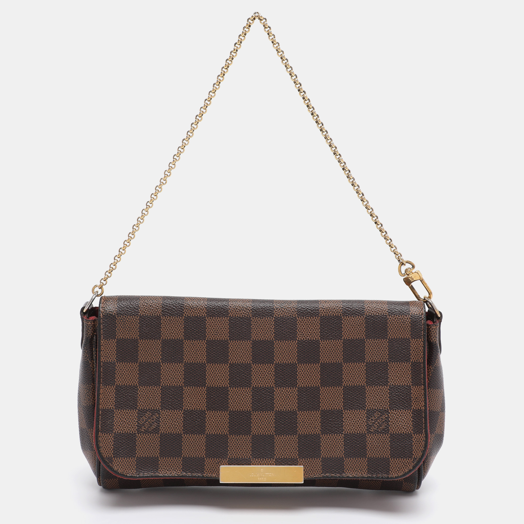 louis vuitton damier ebene canvas favorite mm bag