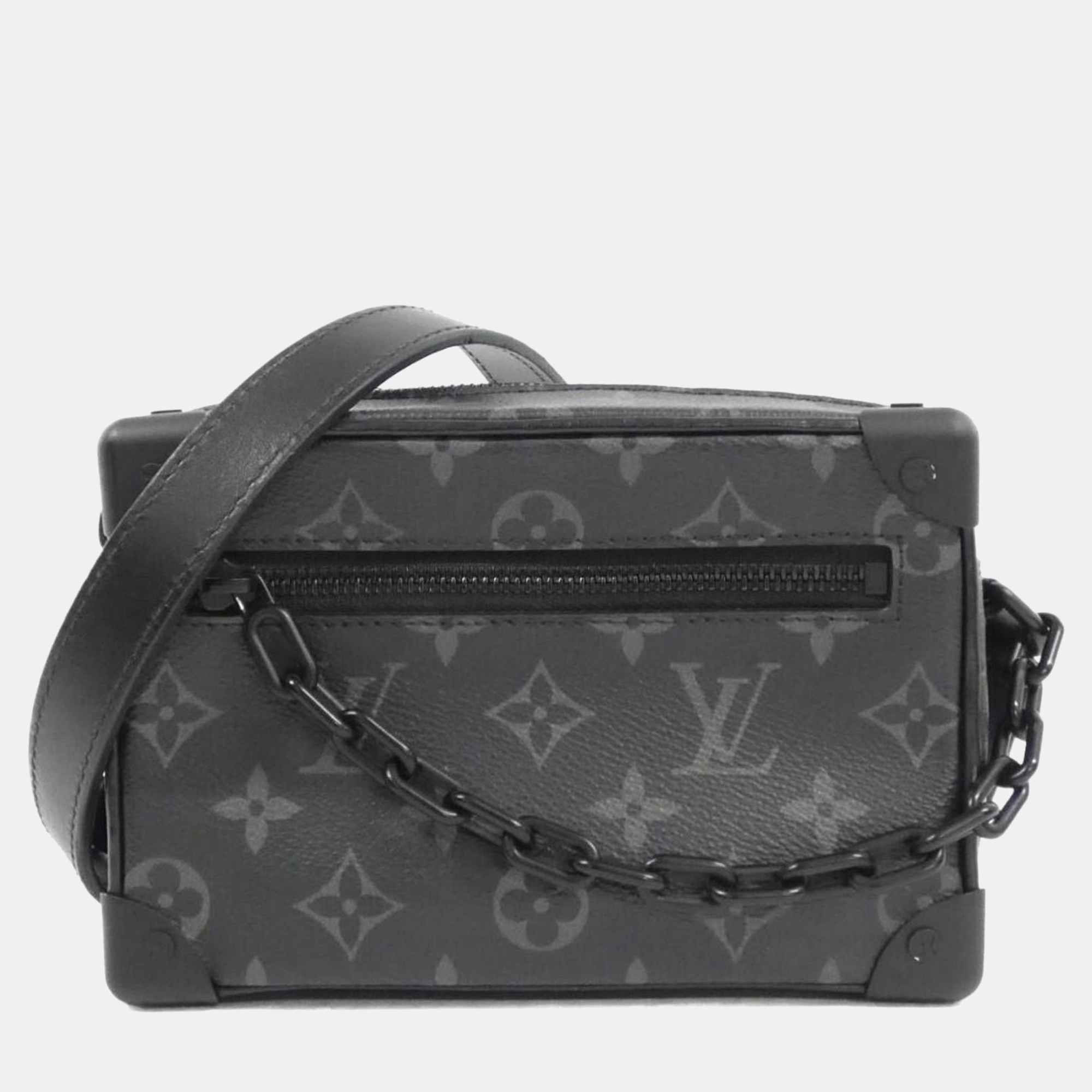louis vuitton black monogram eclipse mini soft trunk shoulder bag