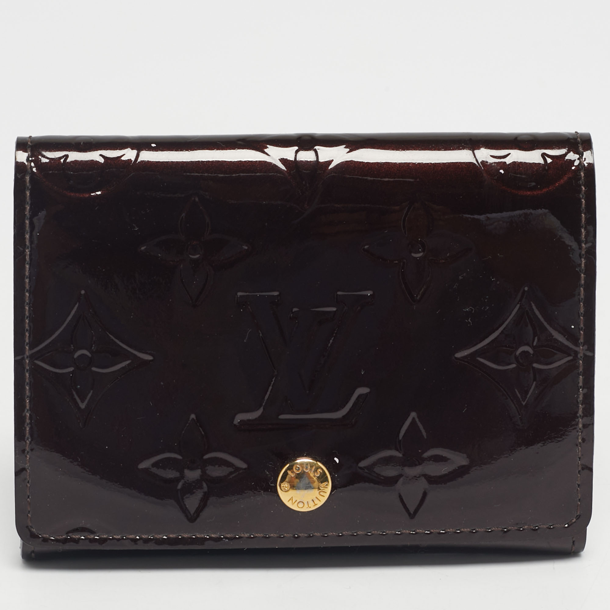louis vuitton amarante monogram vernis business card holder