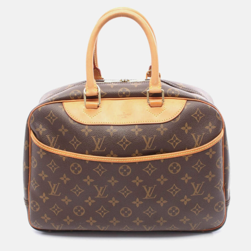 luxury-women-louis-vuitton-used-handbags-p1210553-001.jpeg Louis Vuitton Deauville Bowling Vanity Handbag Monogram Canvas